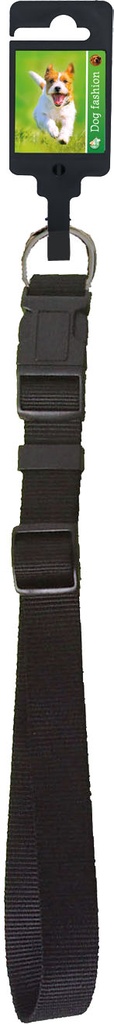 Nylon Halsband Verst. 10mm Zwart