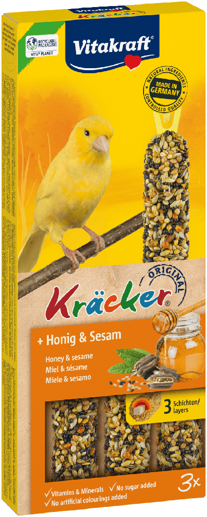 V * Vitakraft Kanariekracker Honing 3 in 1