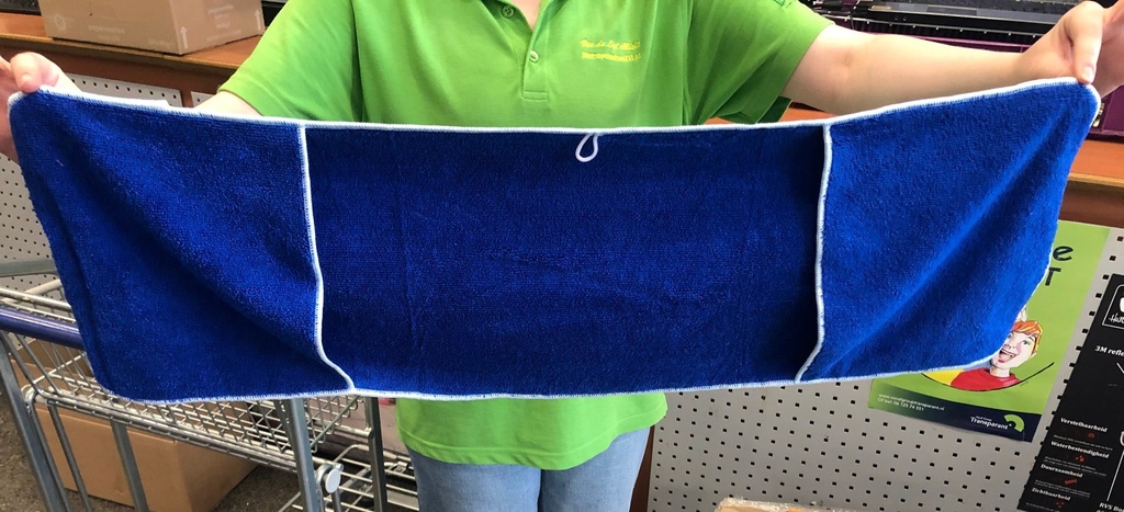 # EM Droogdoek  met pockets  blauw
