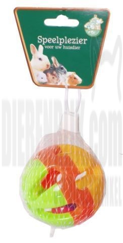 Plastic Bal + Bel 7.5 cm