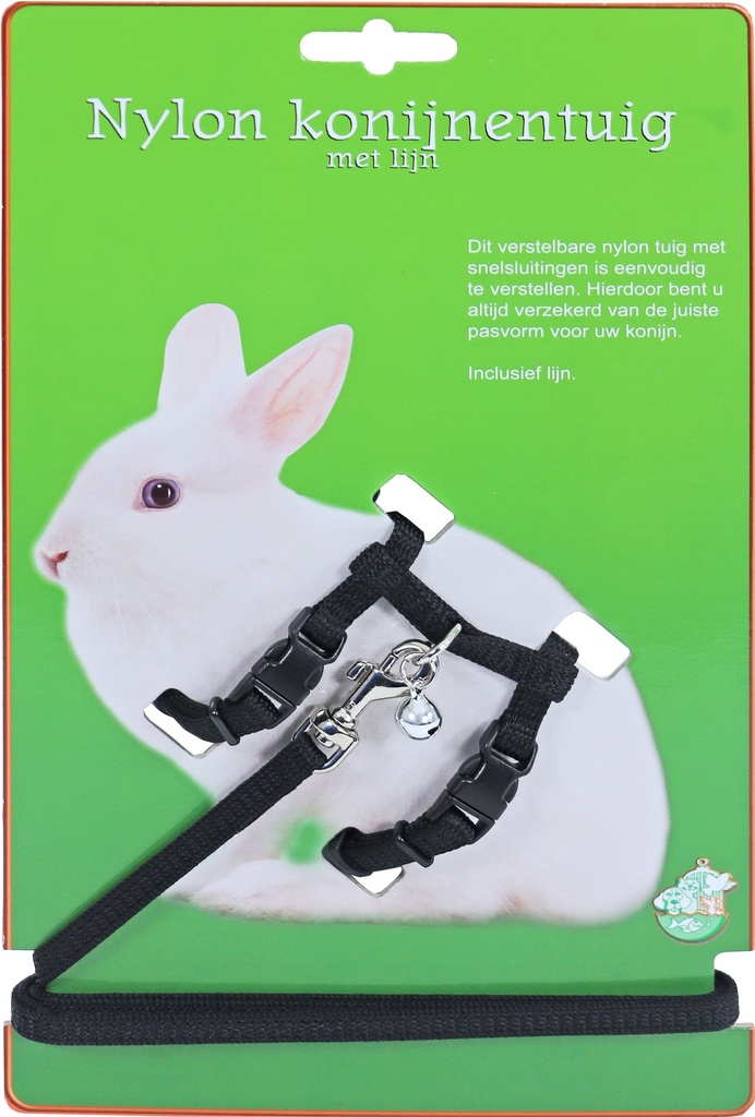 Konijnentuig met Lijn Zwart