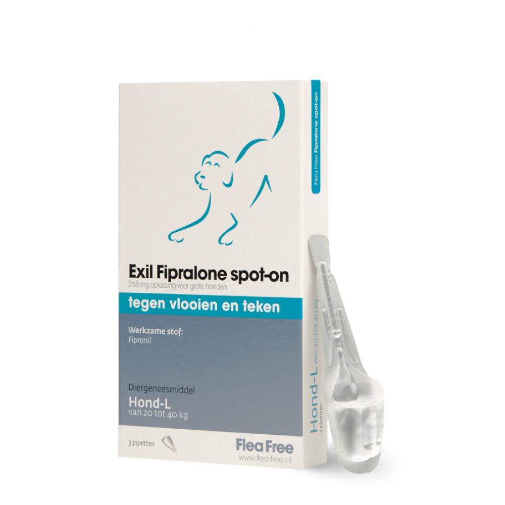 Exil Flea Free Fiproline Spot-on Hond M 3pipet