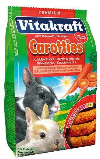 Vitakraft Carotties knabbelsticks knaagdier en konijn, 50 gr