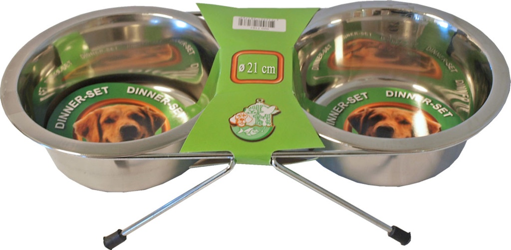 DINNER-SET INCL. 2 RVS BAKKEN 21CM