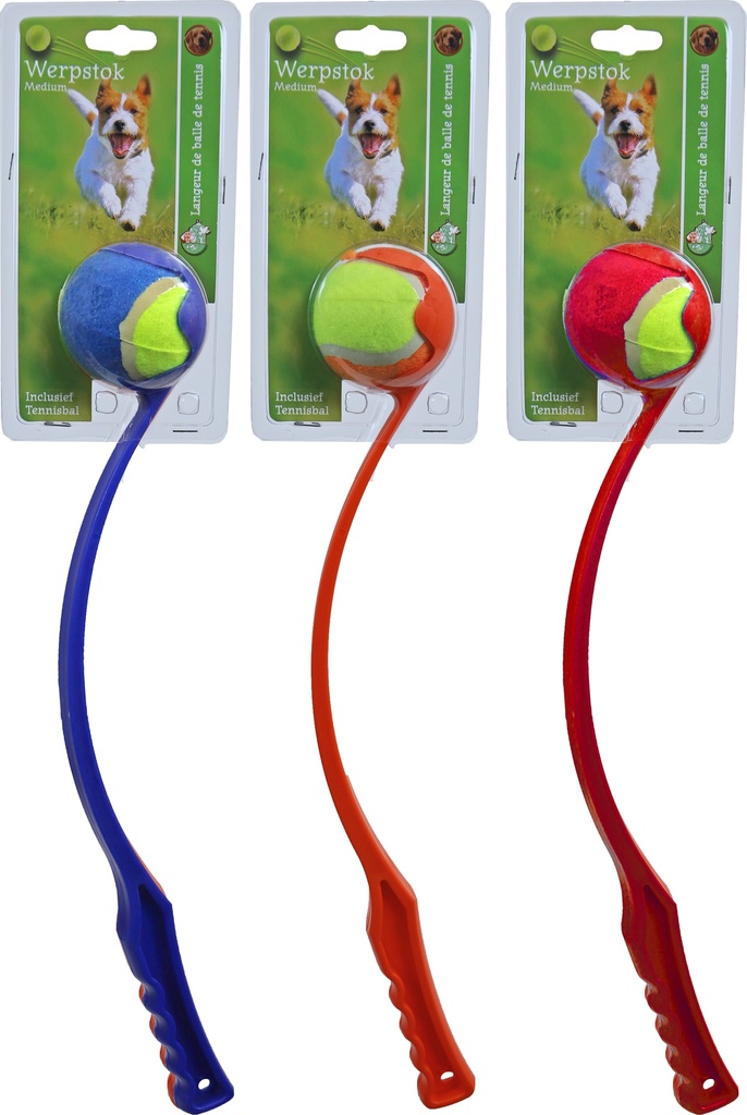 WERPSTOK MET TENNISBAL MEDIUM 48CM