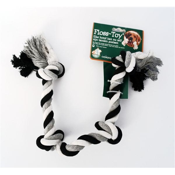 Floss-Toy  Zwart/Wit 4-Knoop