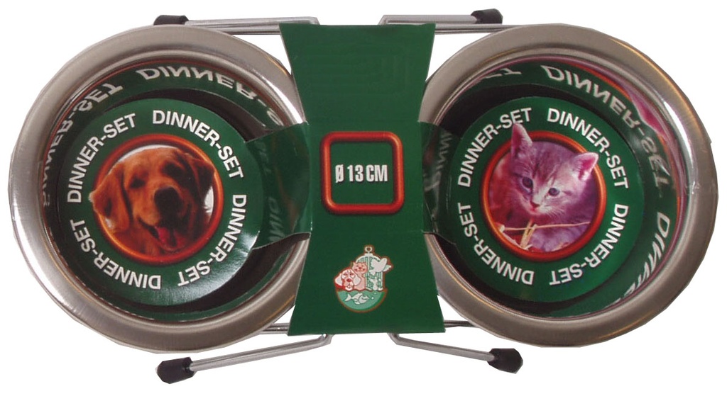 DINNER-SET INCL. 2 RVS BAKKEN 13CM