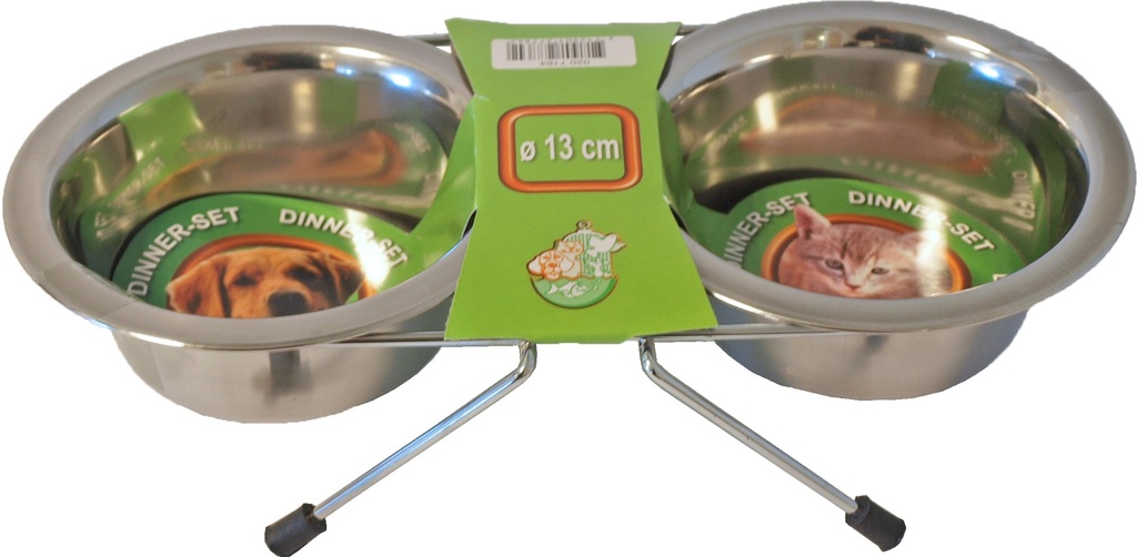 DINNER-SET INCL. 2 RVS BAKKEN 13CM