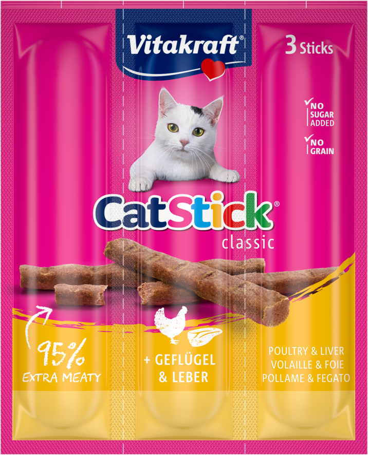 V* Vitacraft Cat-Stick Gevogelte & Lever Mini
