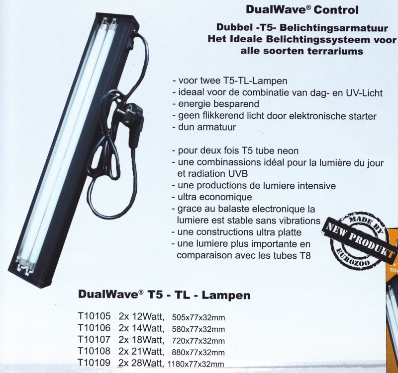 Dubbele T5 armatuur 12W
