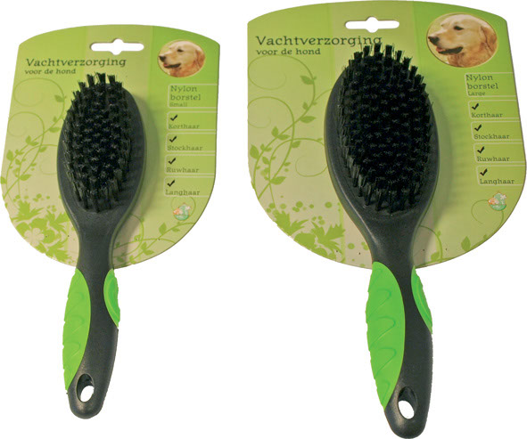 Hondenborstel enkel nylon Large