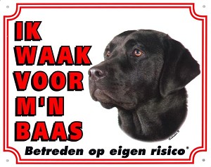 WAAKBORD GROOT/KLEUR LABRADOR ZWART