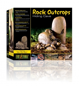 Rock outcrops hiding cave medium
