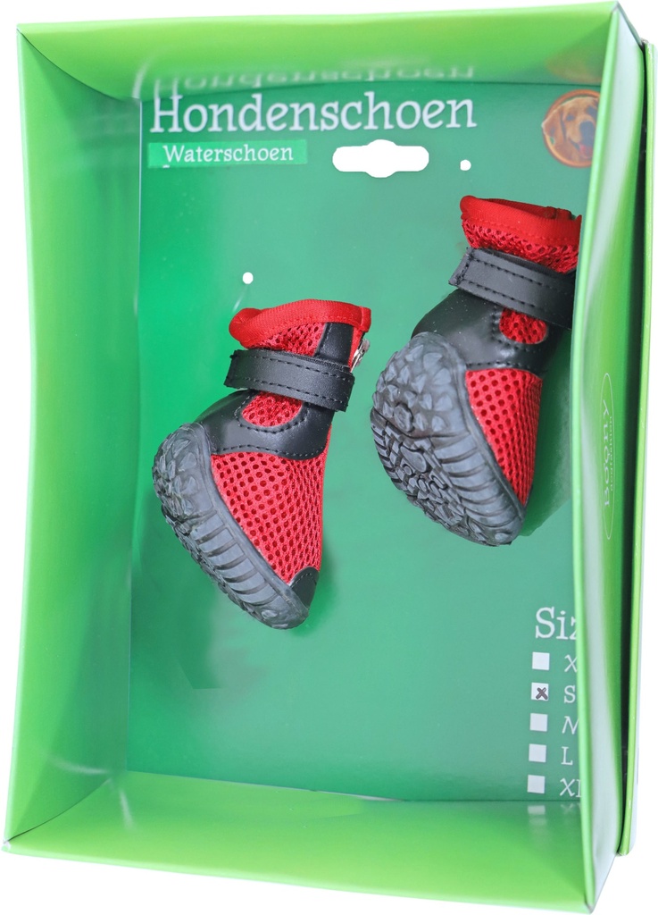 DS/2 HOND.WATERSCHOEN ROOD/ZWART S