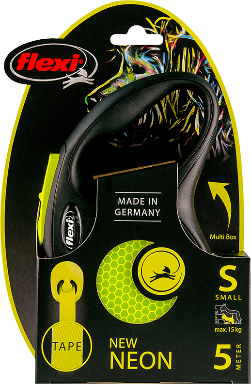 Flexi rollijn neon small 5 mtr