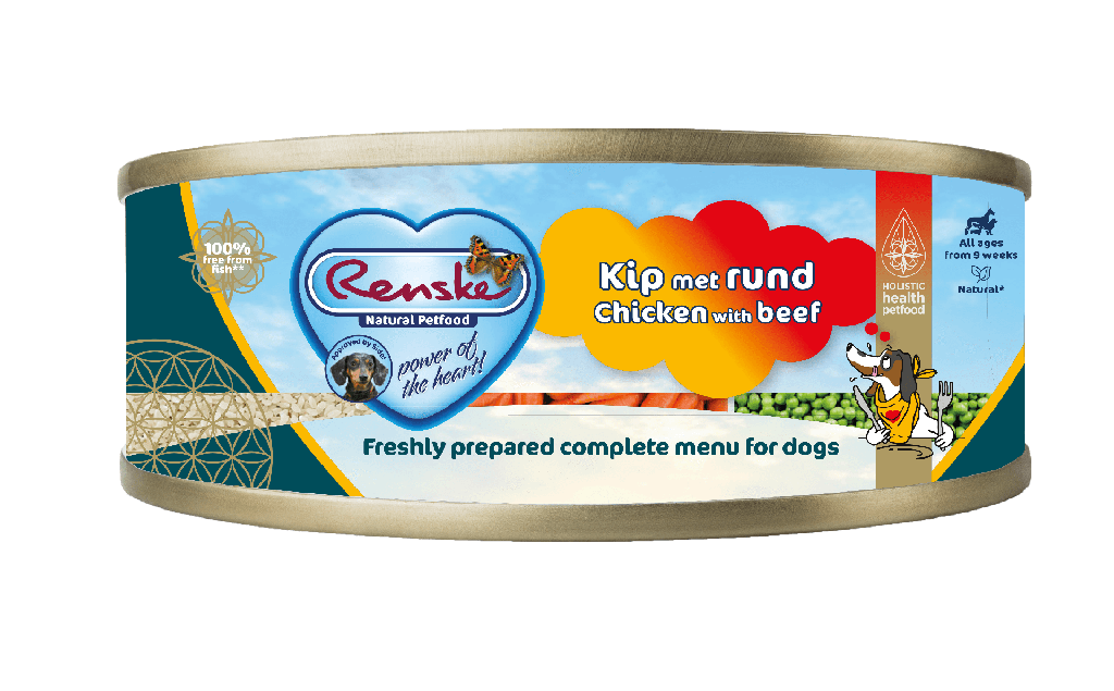 ! Renske Vers Voeding Hond Kip/Rund 95 gr