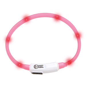 Visio light led halsband kat pink