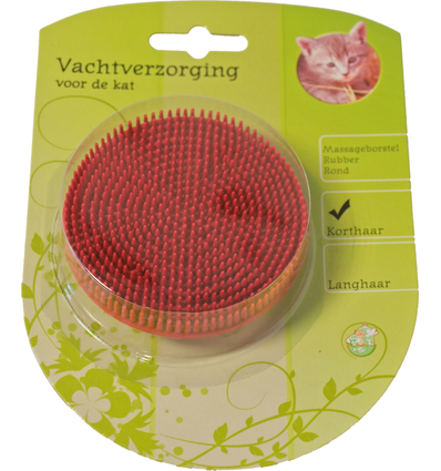 Rubber massage borstel rond kat