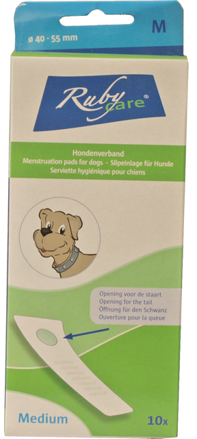RubyCare hondenverband Medium 10st