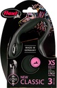 Flexi classic cord XS zwart 3 meter