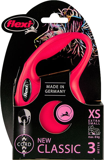 Flexi classic cord XS rood 3 meter
