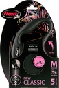 Flexi classic cord M zwart 5 meter