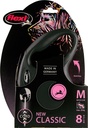 Flexi classic cord M zwart 8 meter