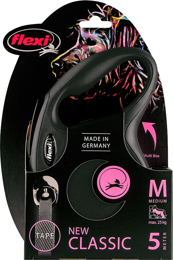 Flexi classic tape M-zwart 5 meter