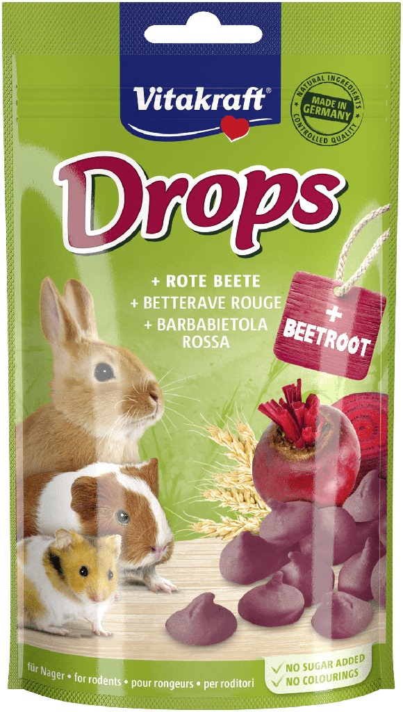 Vitakraft rode biet drops knaagdier