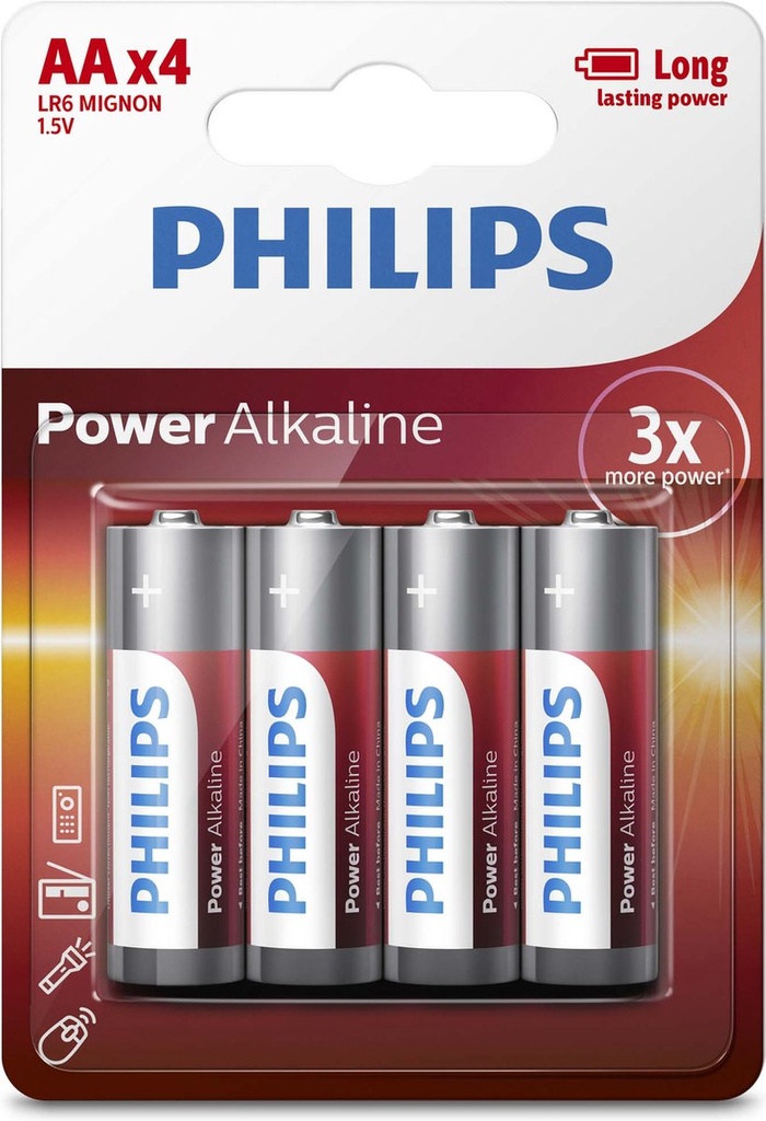 Philips PowerAlkaline 4xAA 1.5V