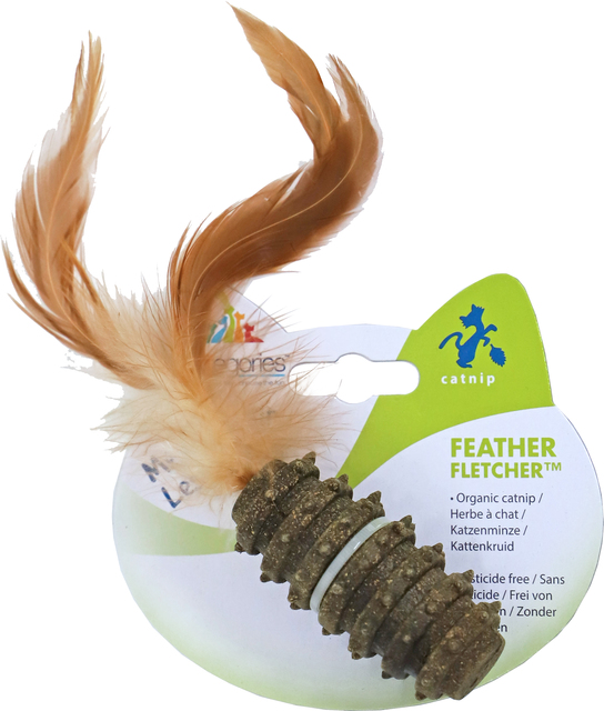 Catnip toy feather fletch