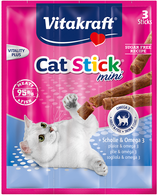 Vitakraft cat-stick mini scholle / omega 3