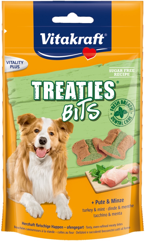 Vitakraft Treaties Bits kalkoen & mint, 120 gr