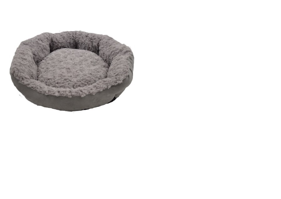 J&V FLEECE BASKET ROSES & SUEDE LIGHT