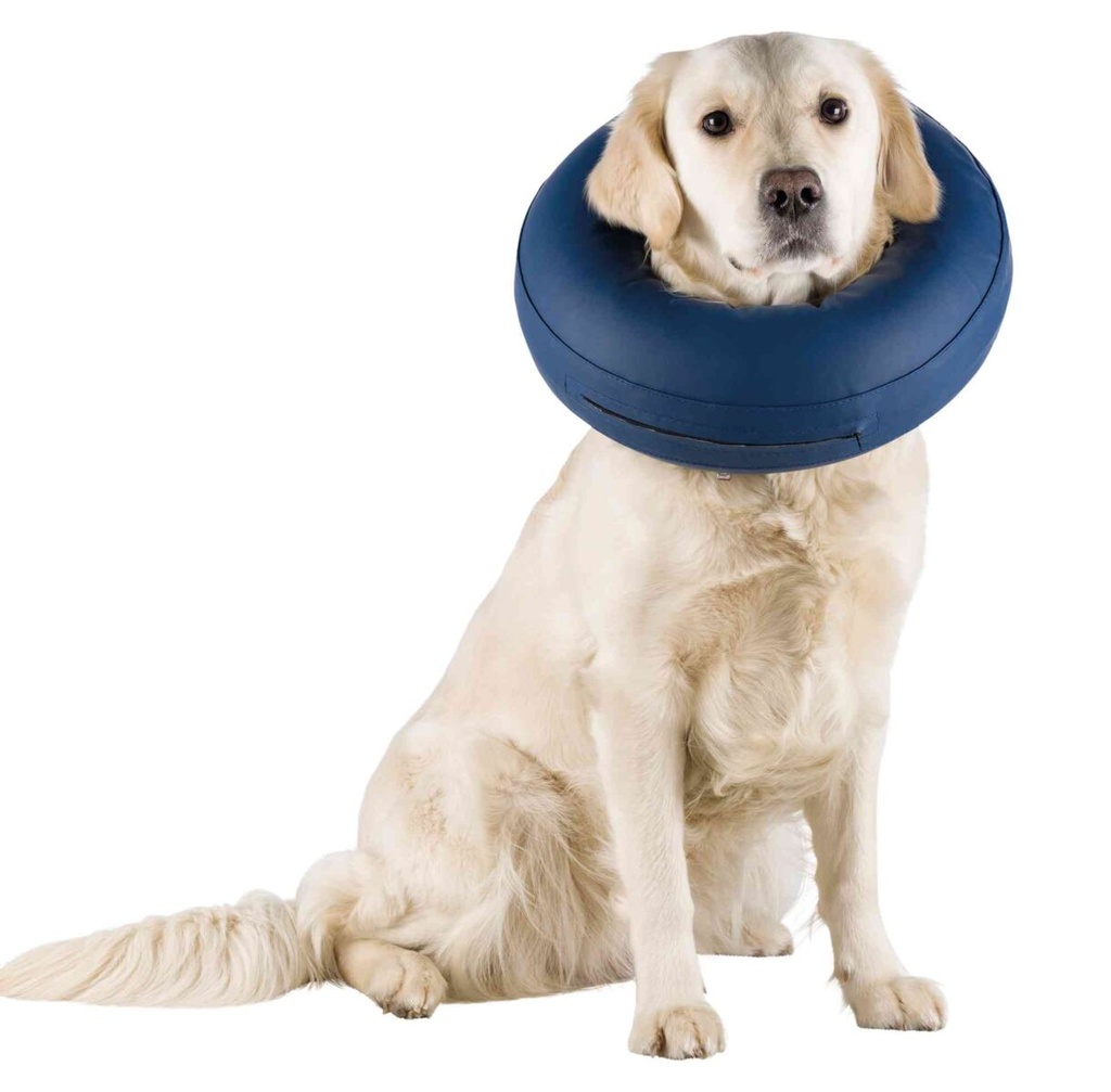 Beschermkraag, opblaasbaar, M–L: 45–57 cm/11 cm, blauw