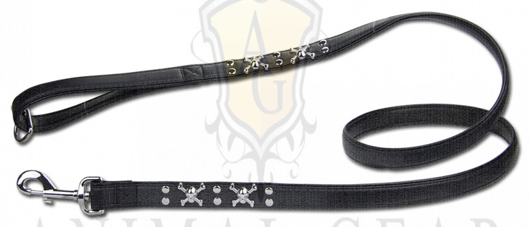 Artleather skull'n Big bones black 160cm x 25mm