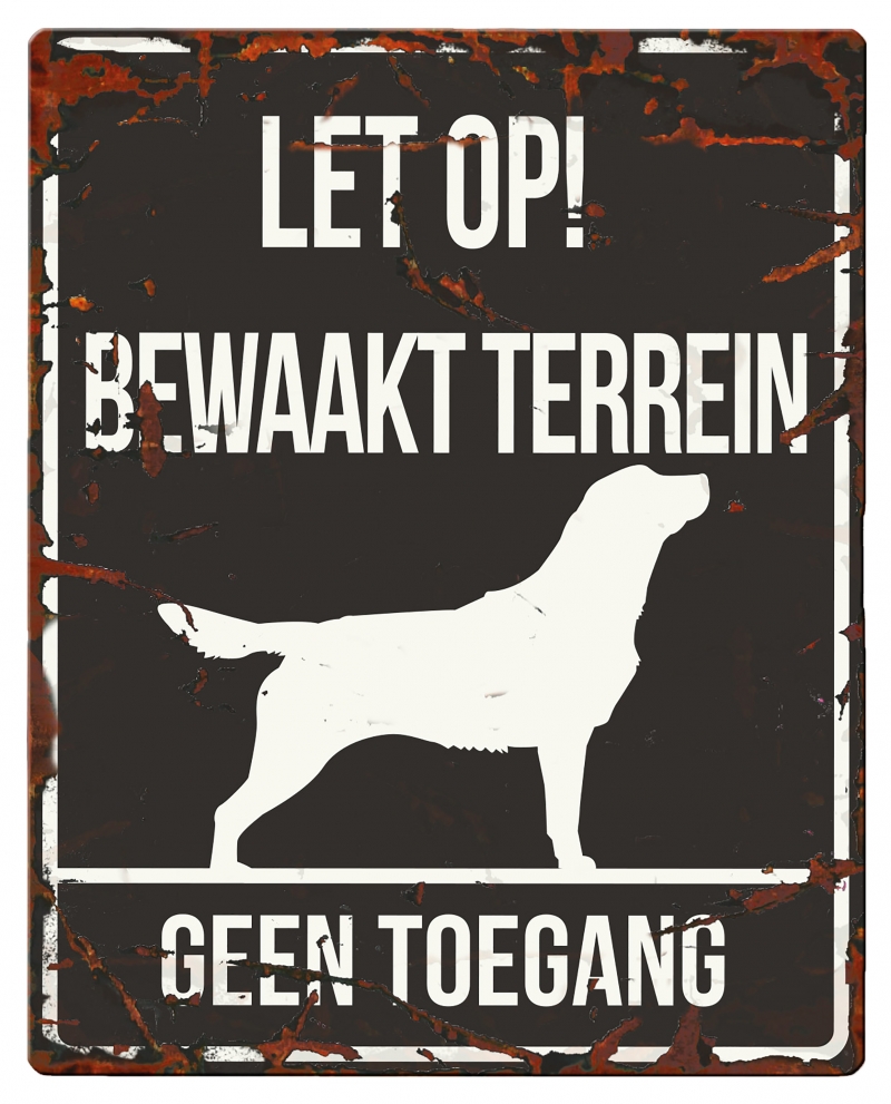 WARNING SIGN SQUARE RETRIEVER N zw