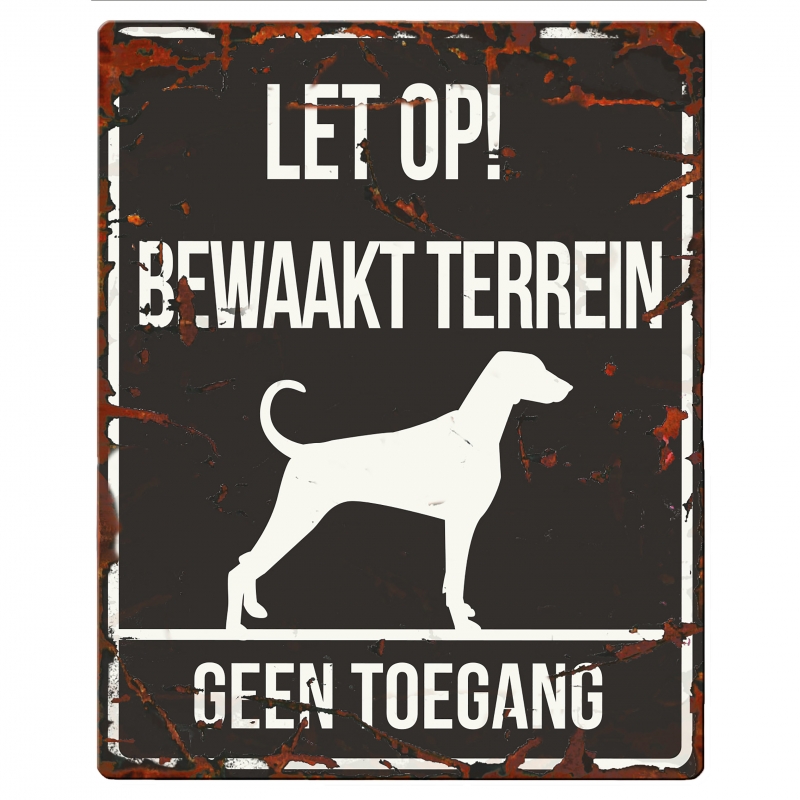 WARNING SIGN SQUARE DALMATIAN N zw