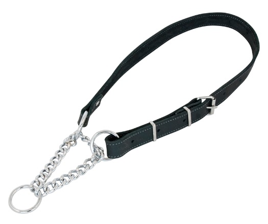 JV VETLEDER Sliphalsband Zwart-25mmx50-80cm
