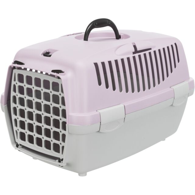 Vervoersbox Capri 2, XS–S: 37 × 34 × 55 cm, lichtgrijs/lila