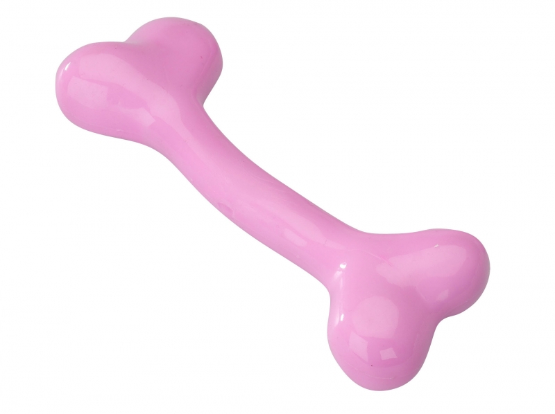 Rubber Been met aardbei 20,25cm roze