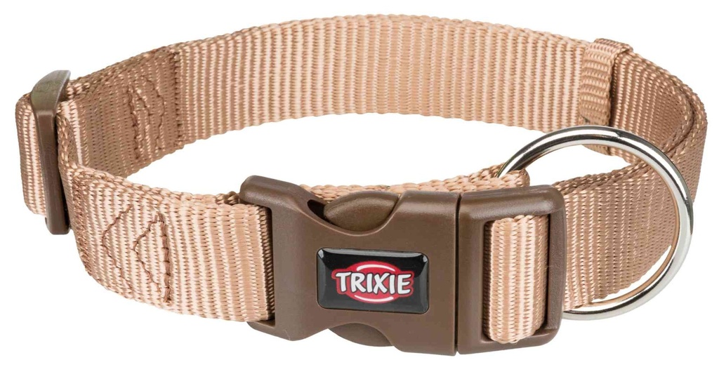 Premium Halsband, L–XL: 40–65 cm/25 mm, karamel