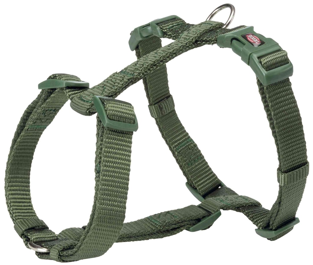 Premium H-Tuig, M–L: 52–75 cm/20 mm, bosgroen