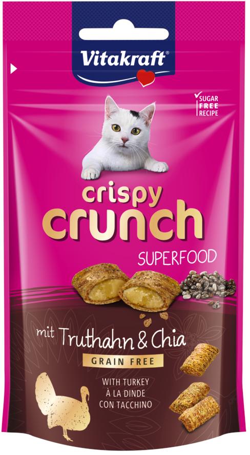 V* Vitakraft Crispy Crunch Kalkoen/Chia superfood 60gr