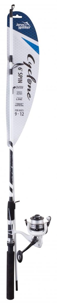 Jarvis Walker Cyclone 6"" Spin Combo White/Black