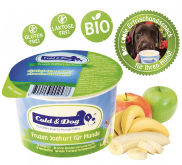 Cold&Dog frozen yoghurt appel&banaan 90ml