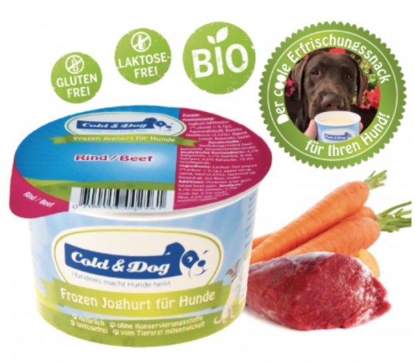 Cold&Dog frozen yoghurt rund&wortel 90ml