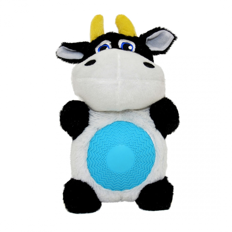 PLUCHE KOE MET SQUEAKER BELLY