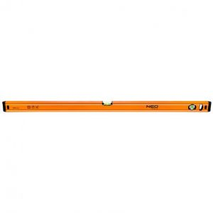 Waterpas 100cm 0,5mm/m, 2 Libellen, Acryl Glas, 1,5mm Matteriaal Dikte