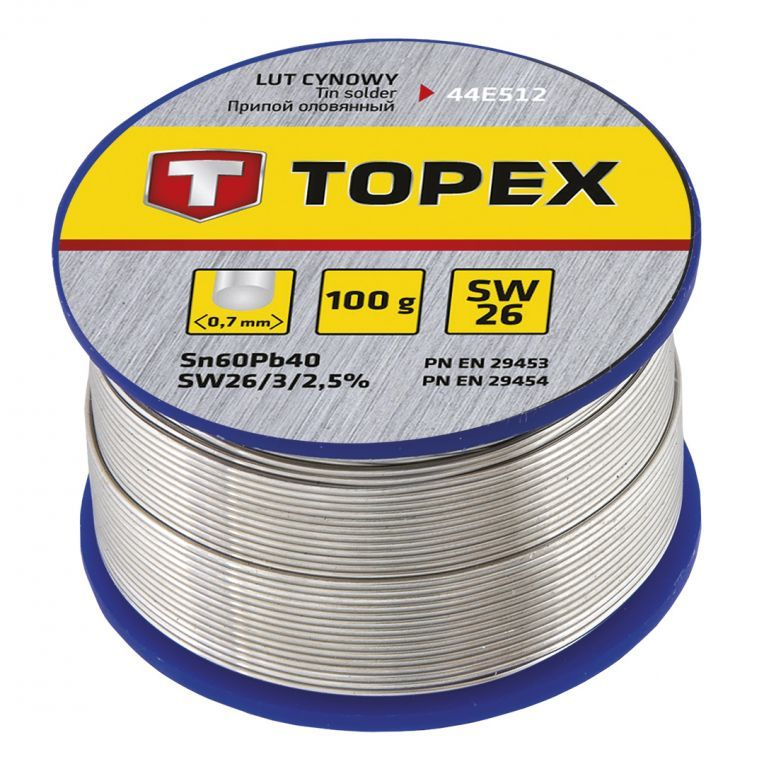 Soldeertin 0,7mm Sn60%, 100gr, SW26, Met Harskern